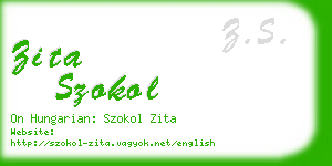 zita szokol business card